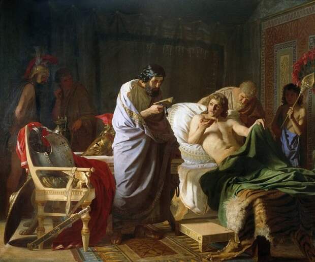 Доверие Александра Македонского к врачу Филиппу. (1870 год). Национальный художественный музей Республики Беларусь. Автор: Генрих Семирадский. Доверие Александра Македонского к врачу Филиппу. (1870 год). Национальный художественный музей Республики Беларусь. Автор: Генрих Семирадский.