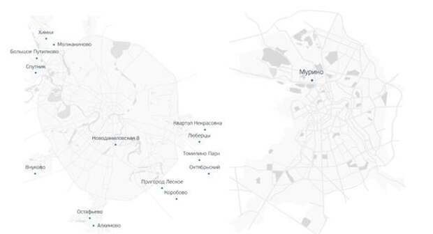 География строительства. Москва и МО, Ленинградская область