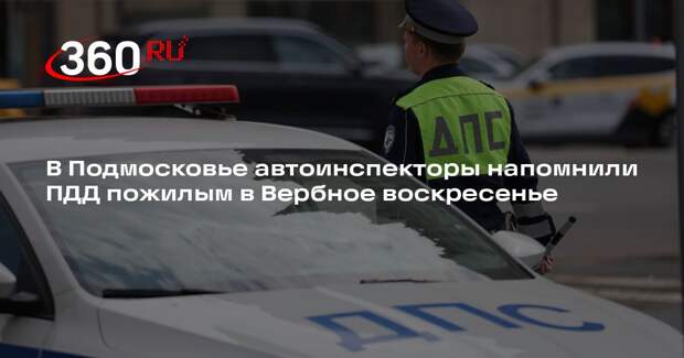 В Подмосковье автоинспекторы напомнили ПДД пожилым в Вербное воскресенье