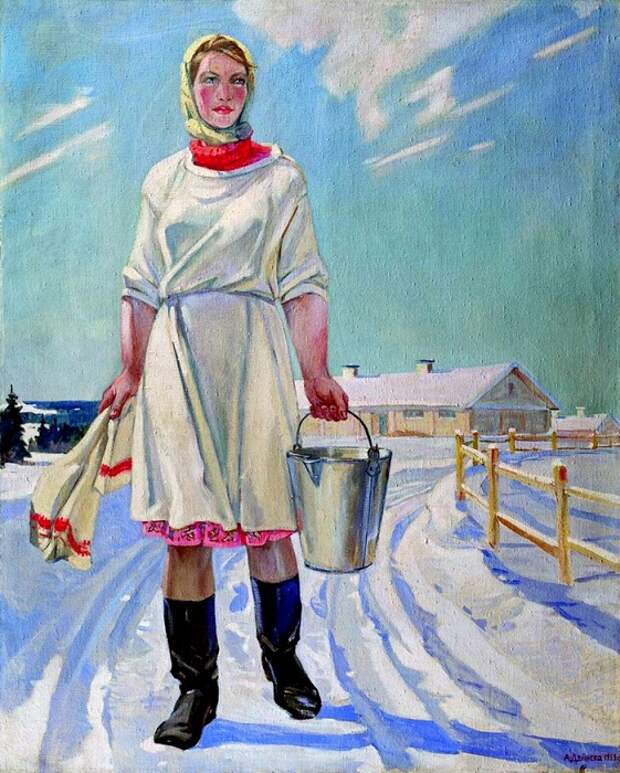 Александр Дейнека. Доярка. (1959 год). Александр Дейнека. Доярка. (1959 год).