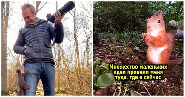 Швед, ставший персональным фотографом белок