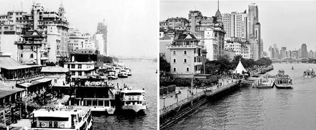 Гуанчжоу, 1970 год и 2016 год китай, сейчас, тогда