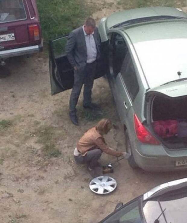 Женщины, выполняющие мужскую работу