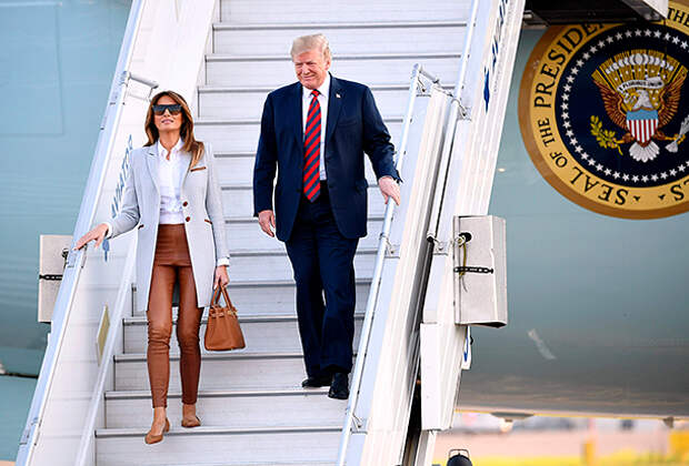 Дональд и Мелания Трамп прибывают в Хельсинки, 15 июля