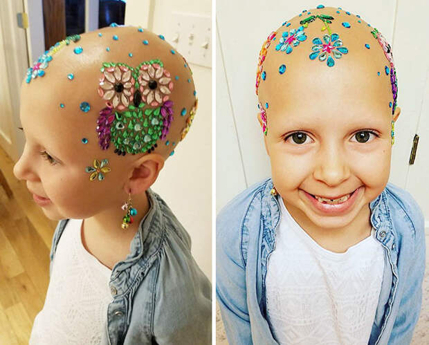 7-летняя девочка удивила многих на празднике, придя на него с красиво украшенной головой в мире, дети, люди