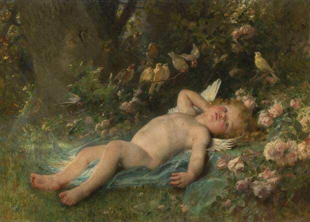 Пробуждение Амура (Le reveil de l'amour). (1888). Автор: Leon Bazile Perrault. Пробуждение Амура (Le reveil de l'amour). (1888). Автор: Leon Bazile Perrault.