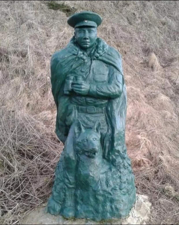Ответ на пост «Кто лепил Мухтара?» Памятник, Пограничники, Монумент, Собака, Зубцов, Тверская область, Ответ на пост