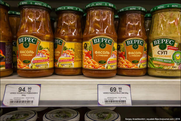 Удивительные цены на продукты в супермаркете Праги