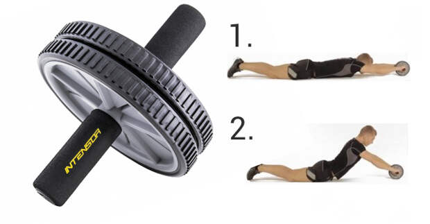 Гимнастический ролик - упражнения для улучшения контуров фигуры и развития мышечного рельефа.