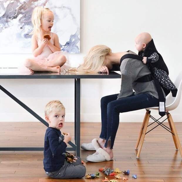 Мать троих детей нашла "лучшее средство от скуки" - креативные семейные фото! дети, забавно, идеи, креатив, оригинально, семья, фото, фотосессии
