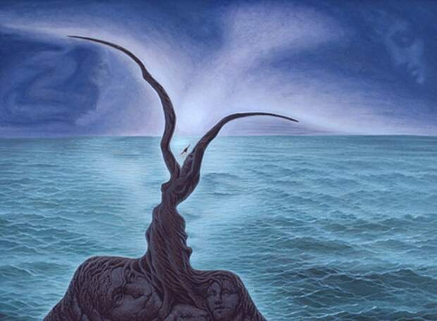 Поцелуй на море. Автор: Octavio Ocampo.