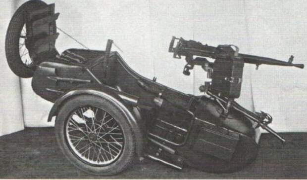Модель ДС-1 — коляска со специальным оборудованием для установки станкового пулемета Дегтярева «ДС». авто, м-72, мотоцикл, ретро техника