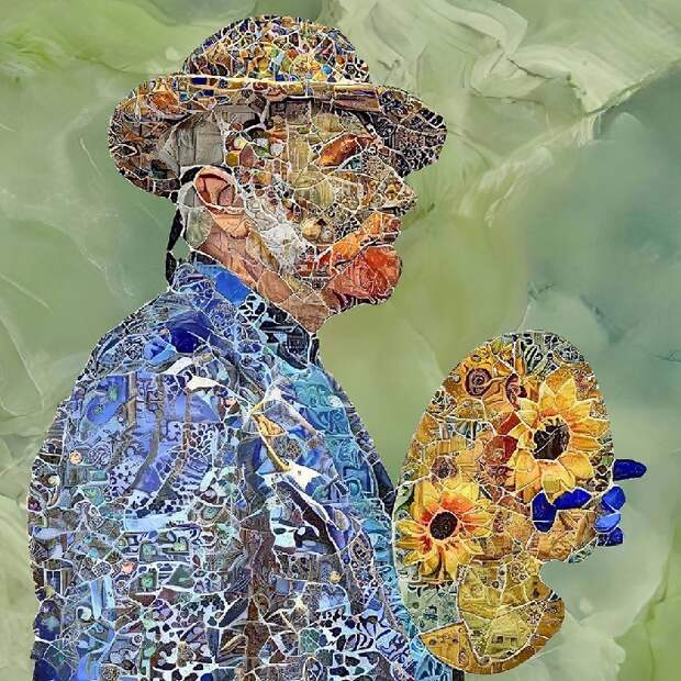 Ван Гог. Цифровые мозаики от Бруно Чербони.