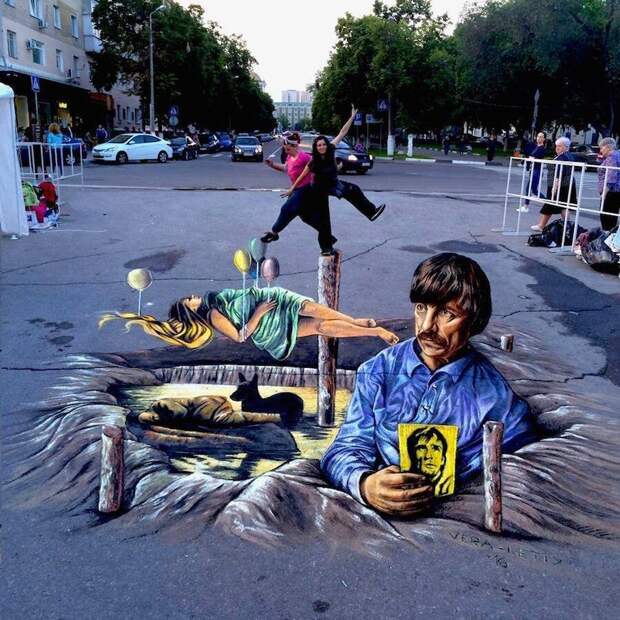 Удивительные уличные 3D-рисунки от Vera Bugatti