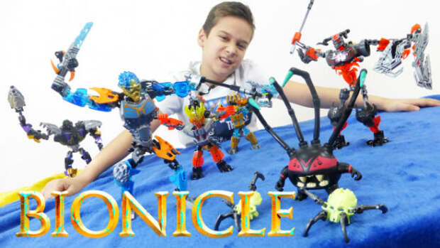 ЛЕГО Бионикл. Сборка героя - Гали. Роботы Лего и Игробой Костя. Игры для детей.