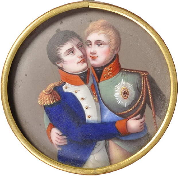 Медальон «Миниатюра на тему Тильзитского мира», Франция. 1810-е