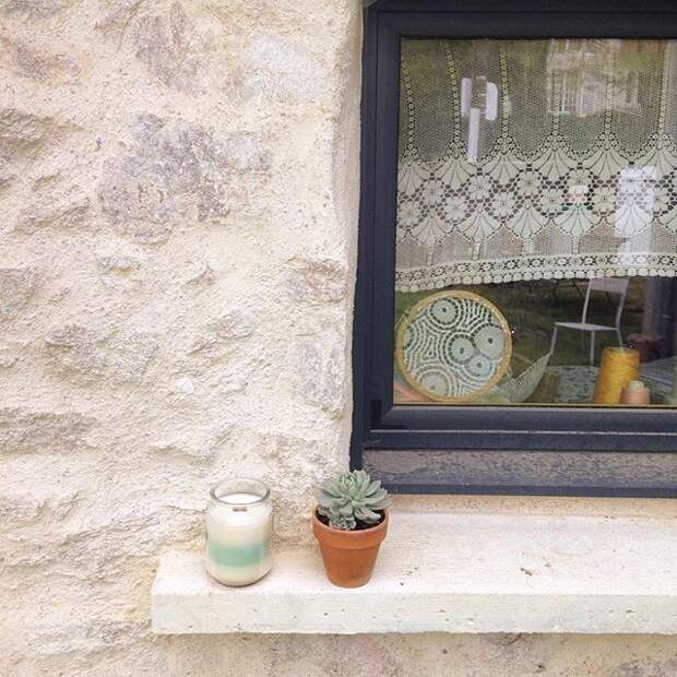 окно салфетка искусства