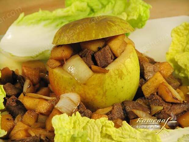 Жареная говядина с яблоками Жареная говядина с яблоками – рецепт с фото, китайская кухня