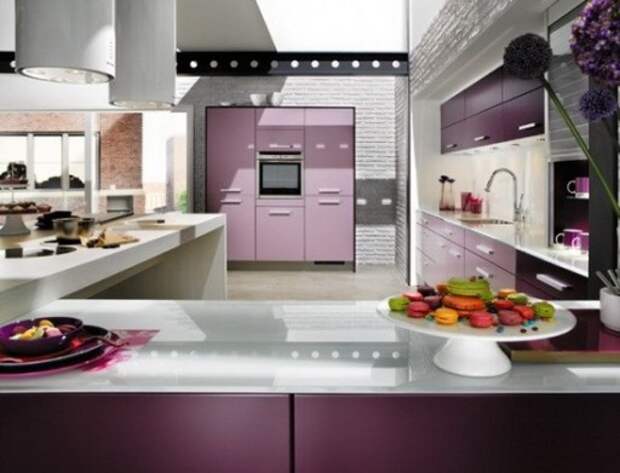 фиолетовая кухня 