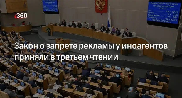 Туда их: Госдума приняла закон о полном запрете рекламы на всех информационных