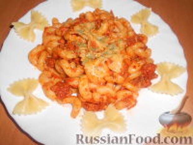 Фото к рецепту: Макароны по-флотски с мясным фаршем