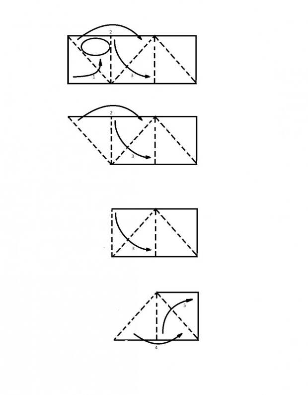 как сложить треугольник
