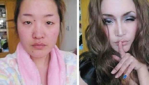 18 девушек-азиаток до и после макияжа. 18 девушек-азиаток до и после макияжа.