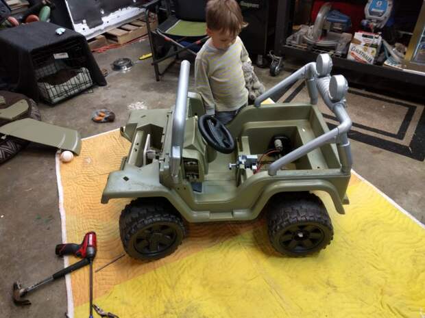 Джип для трехлетнего сынишки детская машинка, машинка, своими руками, тюнинг