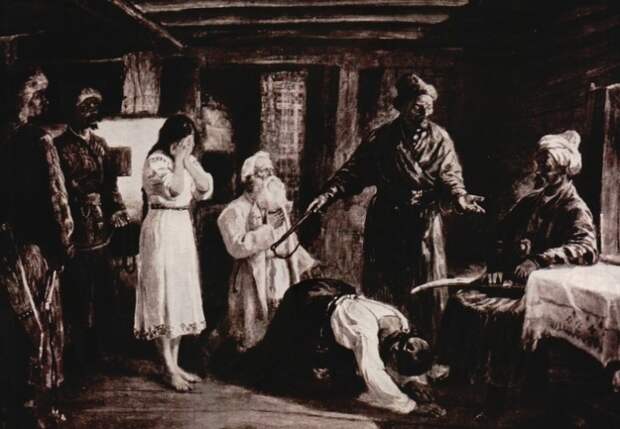 Гравюра И. Гурьева «Баскаки», 1876 год / Фото: rbth.com Гравюра И. Гурьева «Баскаки», 1876 год / Фото: rbth.com