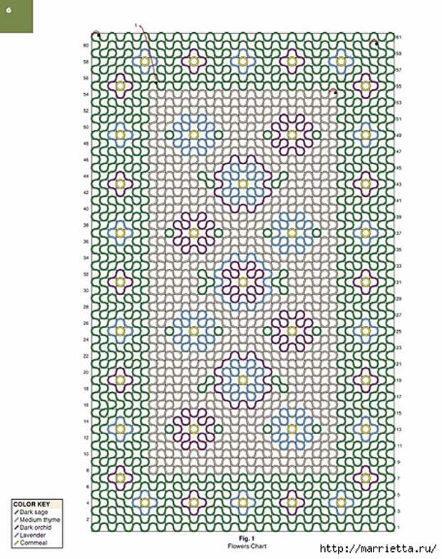 Вязаные крючком коврики на филейной сетке (15) (455x576, 314Kb)