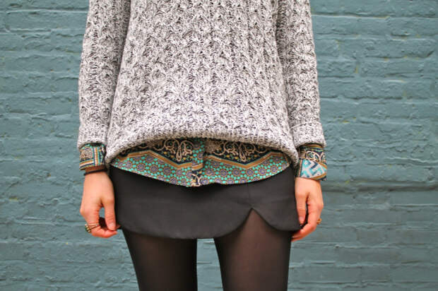 New York Style Grey Knit Sweater 12