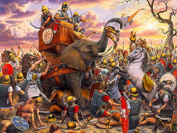 Слоны Пирра против римской пехоты. Это эффективное оружие при неудачном стечении обстоятельств могло стать смертельным и для своих хозяев - Пирр: авантюрист, полководец, правитель | Warspot.ru