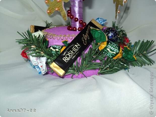 Мастер-класс Новый год Новогодняя карусель Бумага гофрированная Бутылки пластиковые Клей фото 4