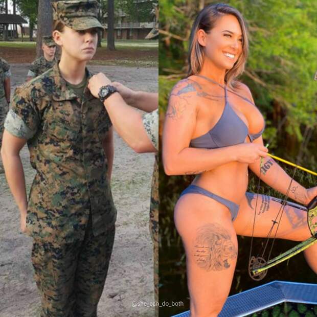 Красивые девушки в униформе и без неё