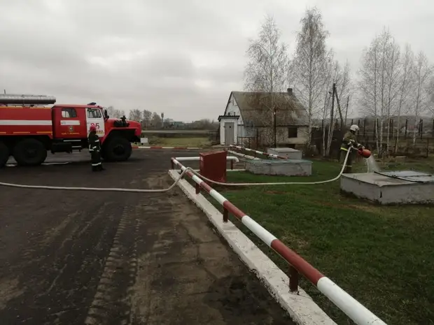 В Тамбовской области прошли пожарно-тактические учения на АЗС