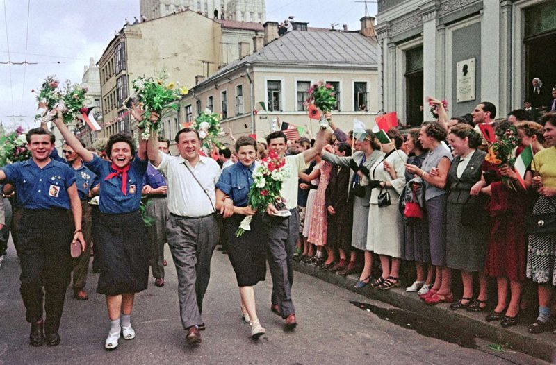 Всемирный фестиваль молодёжи 1957 года в Москве в фотографиях Всемирный фестиваль молодёжи 1957 года в Москве в фотографиях СССР., Фестиваль, молодёжь, фото