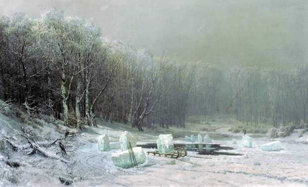 Мещерский - Зима. Ледокол. 1878