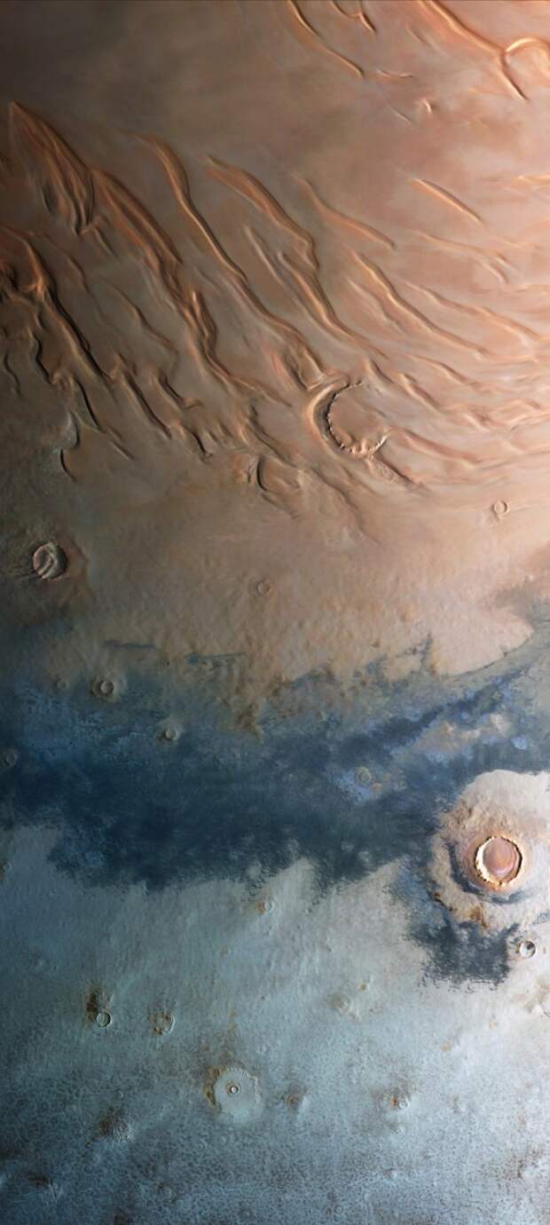 Взгляд на Марс от Mars Express космос марс, факты