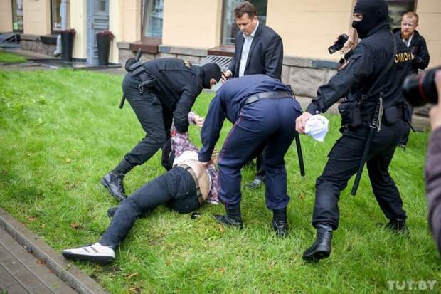 Белорусское ТВ о протестах студентов в Минске