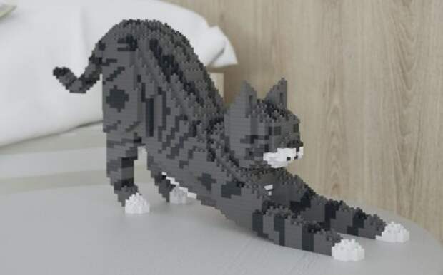 Скульптуры кошек из LEGO (26 фото)