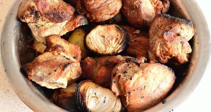Шашлык из свинины на уксусе