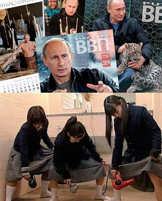 Лицо президента России в самых неожиданных местах