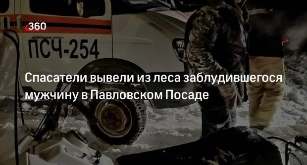 Спасатели вывели из леса заблудившегося мужчину в Павловском Посаде