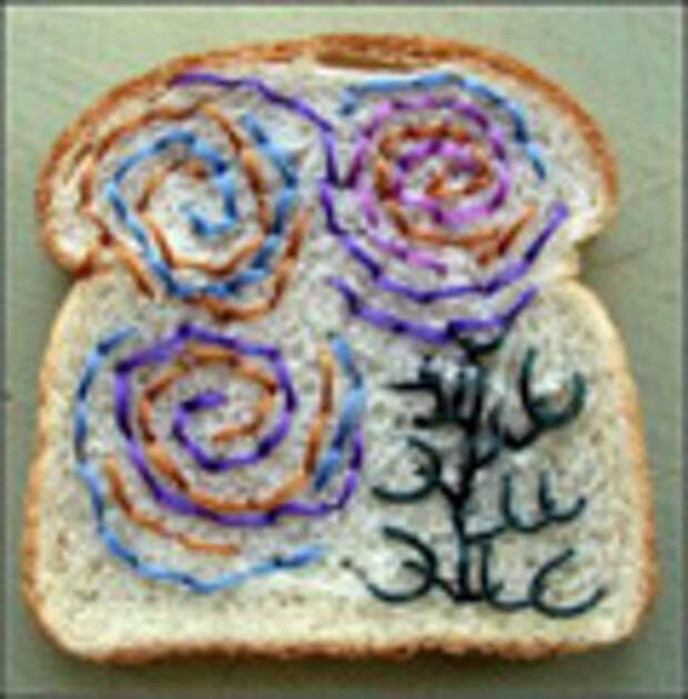 Английская художница вышивает на ржаном хлебе