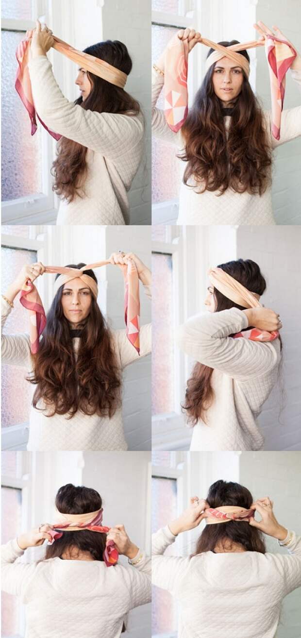 Причёски с платком на голове