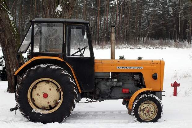 Трактор, Снег, Зима, Холодный, Транспортное Средство