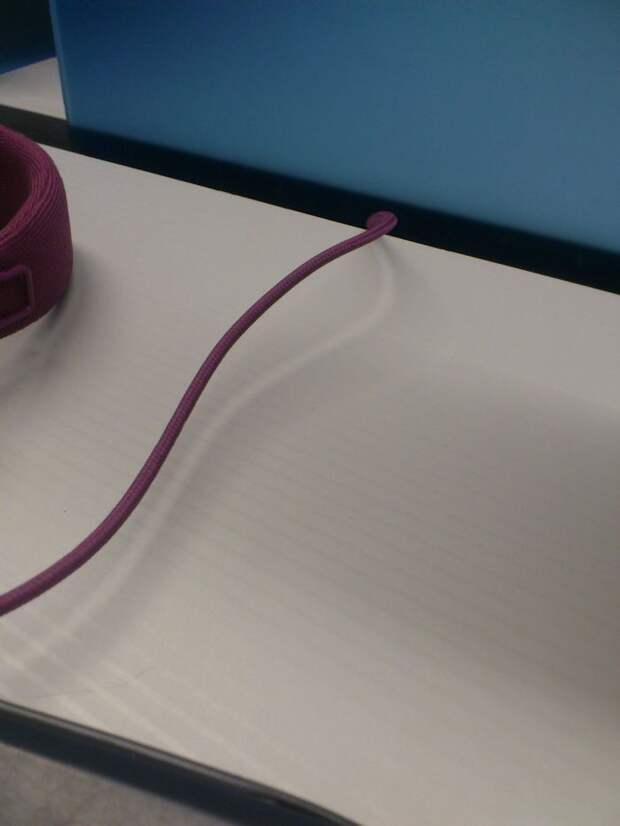 The Lighting In The Library Gives This Cord An Inverse Shadow