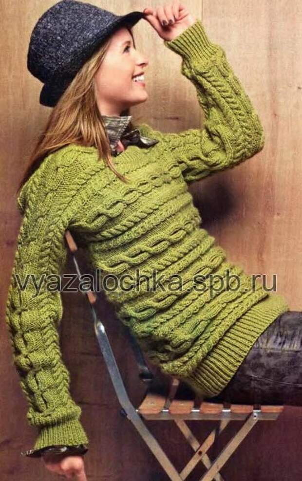 женский свитер спицами