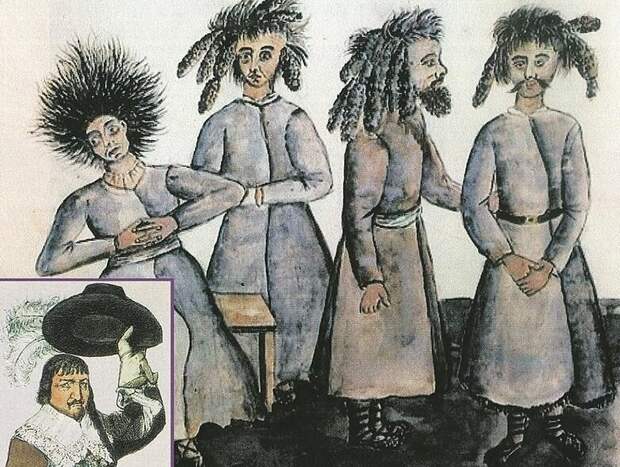 Крестьяне с "Польскими косами"