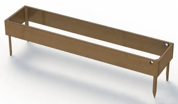 Деревянный короб для гряд